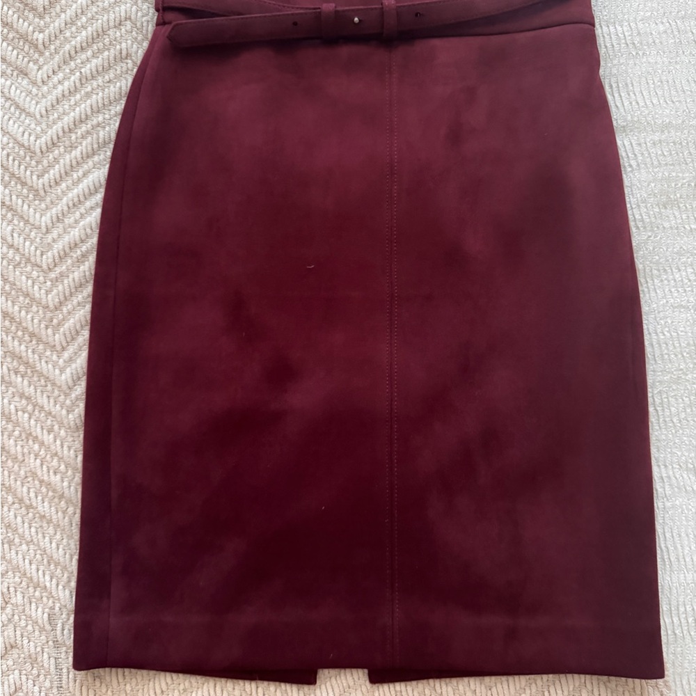 Ann Taylor Deep Burgundy Pencil Skirt